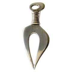 1950s American Modernist Sterling Silver Brooch by Byron