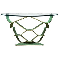 Italian "Neolitico" Console Table by Maurice Barlione
