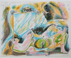 "La Naissance D'Eve, " Surreal Lithograph from "Je Reve" signed by Andre Masson