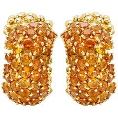 Flirt Collection 18 Karat Yellow Gold Earrings with Citrine