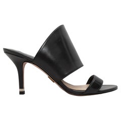 Black Michael Kors Leather Heeled Sandals Size 36.5