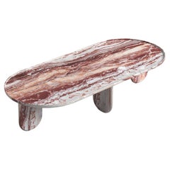 Calipso 45 Red arabescato orobico marble outdoor coffee table by CPRN Homood