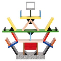Carlton Wood Miniature Bookcase by Ettore Sottsass for Memphis Milano Collection