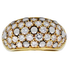Cartier Diamond Pearl Ring in 18kt Yellow Gold