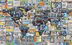 Geobond - Colorful Authentic Urban Map Currency Painting