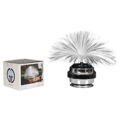 Fiber Optic and Chrome Round Table Lamp by Cima International, Italy 1970s