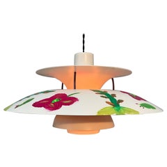 Iconic Vintage PH5 Chandelier for L. Poulsen of DK in White with Art Work