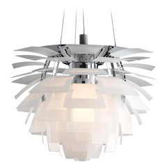 Louis Poulsen, Small Glass Artichoke Chandelier by Poul Henningsen