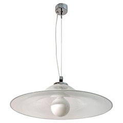Mid-Century Modern Italian Murano Spiral Glass Pendant Lamp, 1970s