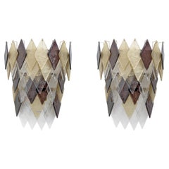 Pair of Modern Italian Murano Glass Sconces