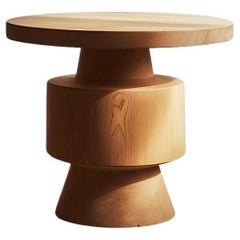 Tavolino, sgabello o comodino con finitura in Wood Wood, tavolo ausiliario Socle 30