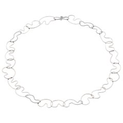 Sterling Silver "Clouds" 20" Link Necklace