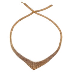 Tiffany & Co Elsa Peretti 18k Gold Mesh Scarf Necklace
