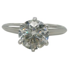Tiffany & Co Platinum Round Diamond Engagement Ring 1.86 cts H VS1